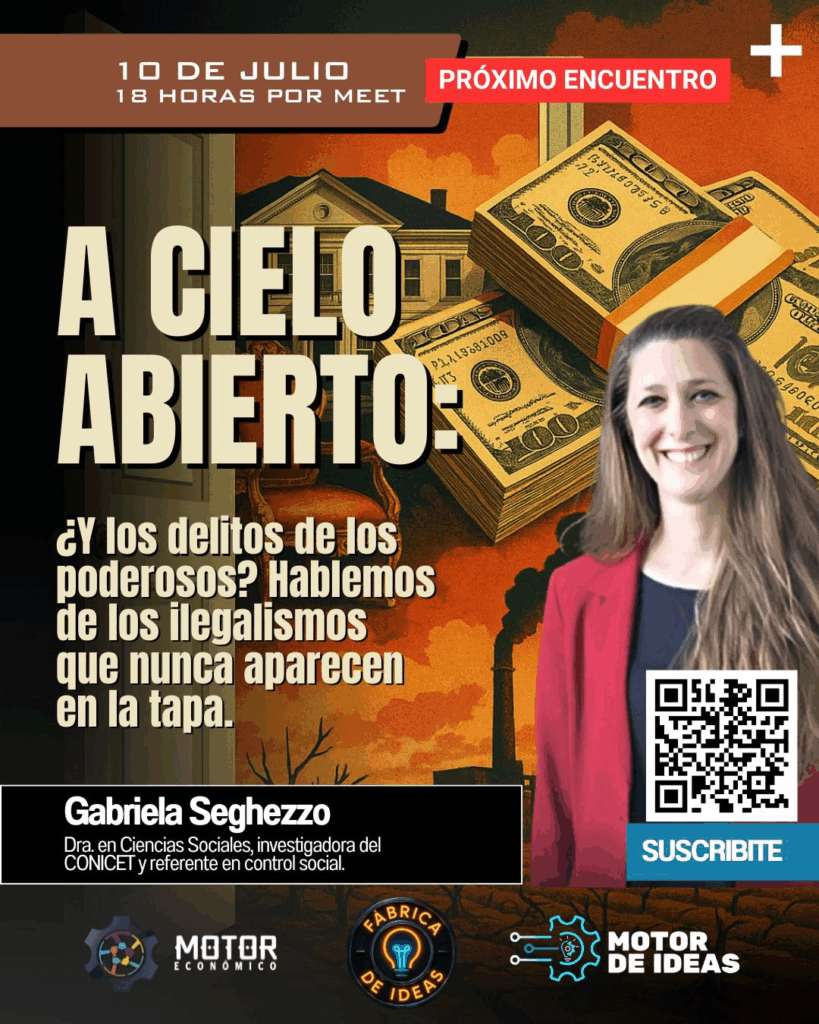 Este jueves, 18 horas por Meet sigue Fábrica de Ideas/Seghezzo: «La inseguridad es vinculada fundamentamente con los delitos protagonizados por los sectores populares»  