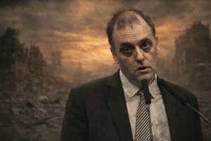 Un caníbal deslomado enseñando de moral.