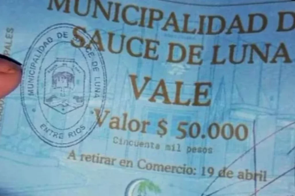 Crisis en Entre Rios: municipio entregó tickets canasta para poder completar el sueldo de los empleados